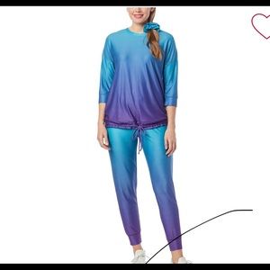 NWOT plus RhondaShear ombre  jogger 2piece set
